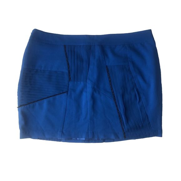 Twelve By Twelve Embellished Mini Skirt Blue Medium - Picture 2 of 12